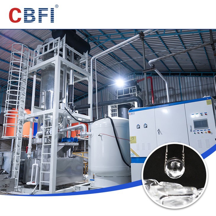 60 Ton Large Factory Use Ice Tube Machine With High Output In Food Level