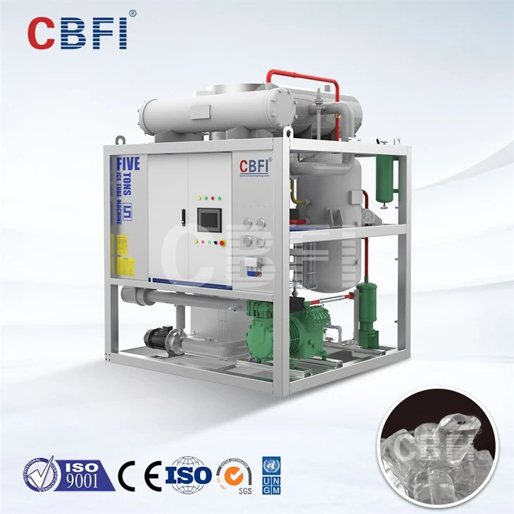 CBFI 5T tube ice maker, high-yield fully automatic commercial ice making equipment