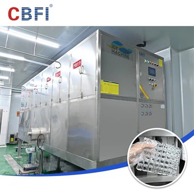 10 Ton Cube Ice Machine Large Scale Edible Cube Ice Factory